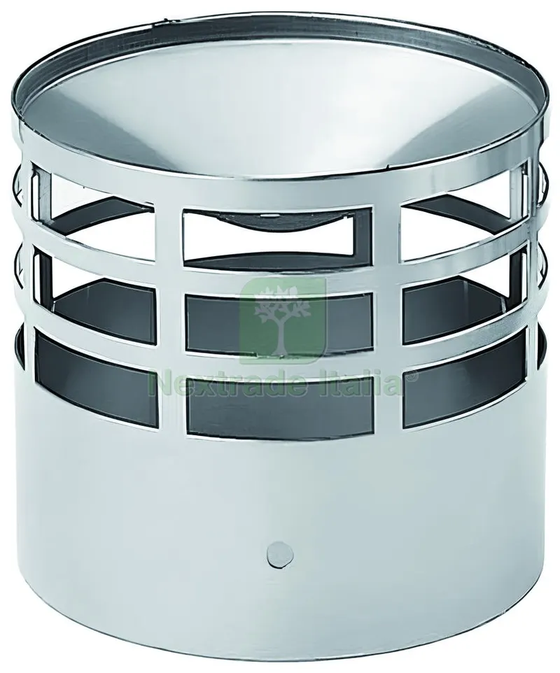 TERMINALE DI SCARICO PER TUBI IN ACCIAIO INOX Ø cm. 8 — Tubi e raccordi — rif. FERX.VIT60092 TERMINALE DI SCARICO PER TUBI IN ACCIAIO INOX Ø cm. 8 — Tubi e raccordi — rif. FERX.VIT60092