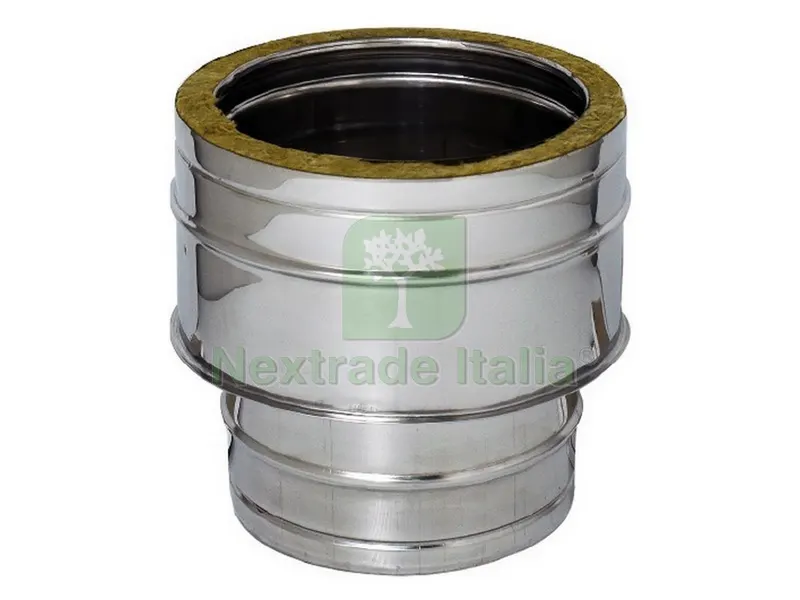 RACCORDO DOPPIA PARETE PER STUFA Ø interno/esterno cm. 8/13 (attacco cm. 8) — Tubi e raccordi — rif. FERX.VIT42116 RACCORDO DOPPIA PARETE PER STUFA Ø interno/esterno cm. 8/13 (attacco cm. 8) — Tubi e raccordi — rif. FERX.VIT42116
