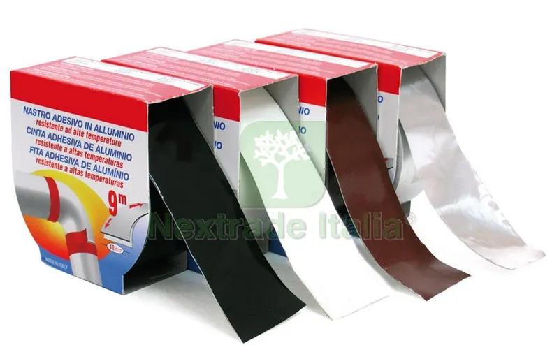 NASTRO ADESIVO PER TUBI STUFA ALTE TEMPERATURE mm 40x9 mt. col. Marrone — Adesivi e sigillanti — rif. FERX.VIT25250