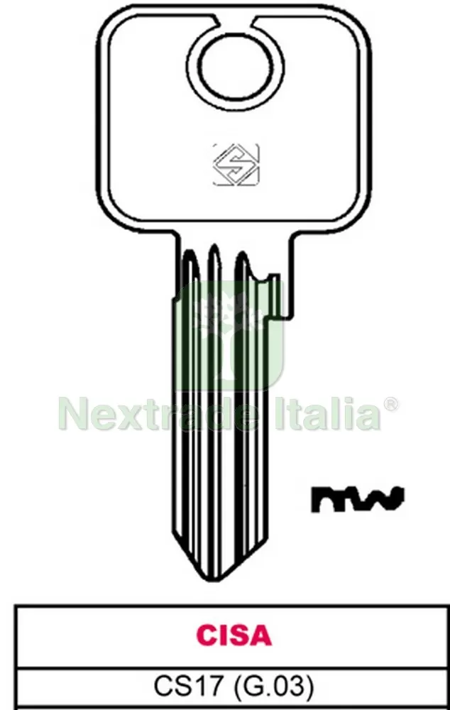 10PZ CHIAVE ASC CS17 (G.VAD 0) CISA — Serrature e cilindri — rif. FERX.VIT10338 10PZ CHIAVE ASC CS17 (G.VAD 0) CISA — Serrature e cilindri — rif. FERX.VIT10338