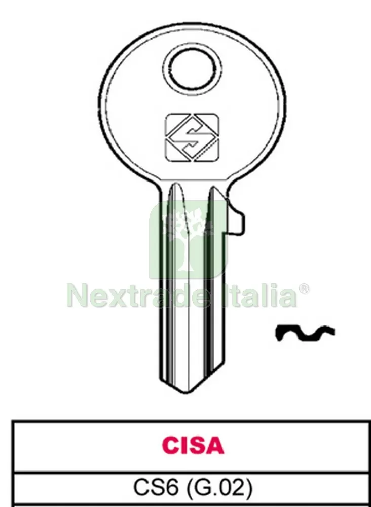 20PZ CHIAVE ASC CS6 (G.VAC 0) CISA — Serrature e cilindri — rif. FERX.VIT4894