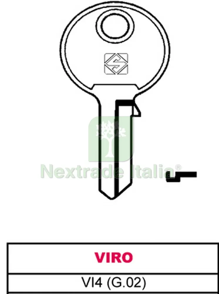 20PZ CHIAVE ASC VI4 (G.VAC 0) VIRO — Serrature e cilindri — rif. FERX.VIT28599