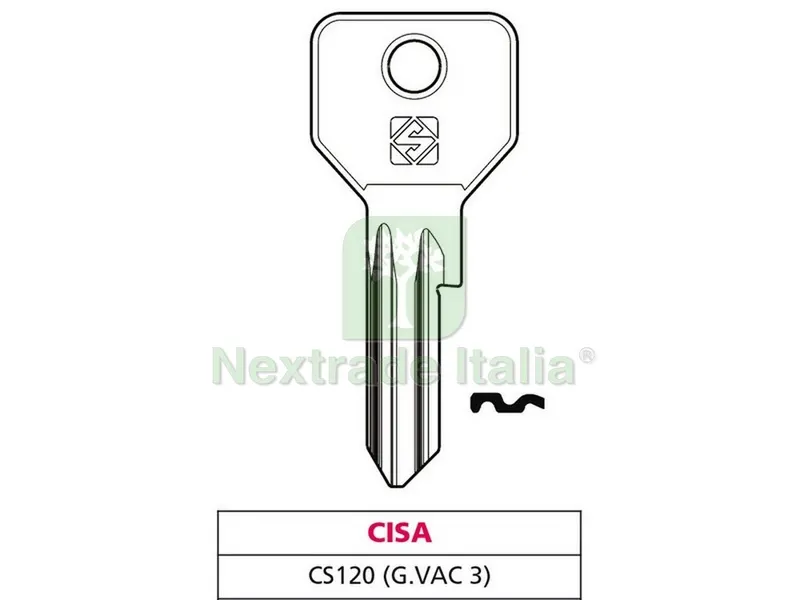 10PZ CHIAVE OTTONE CS120 (G. VAC 3) CISA — Serrature e cilindri — rif. FERX.VIT47562