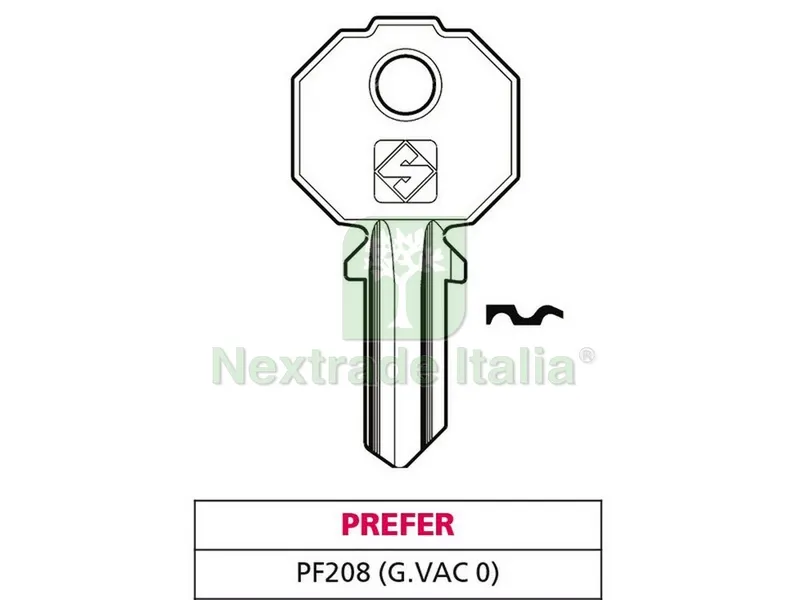 20PZ CHIAVE OTTONE PF208 (G. VAC 0) PREFER — Serrature e cilindri — rif. FERX.VIT47577 20PZ CHIAVE OTTONE PF208 (G. VAC 0) PREFER — Serrature e cilindri — rif. FERX.VIT47577