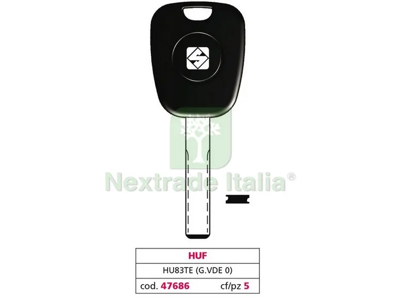 5PZ CHIAVE PER AUTO HU83TE (G. VDE 0) HUF — Ferramenta porte e finestre — rif. FERX.VIT47686 5PZ CHIAVE PER AUTO HU83TE (G. VDE 0) HUF — Ferramenta porte e finestre — rif. FERX.VIT47686