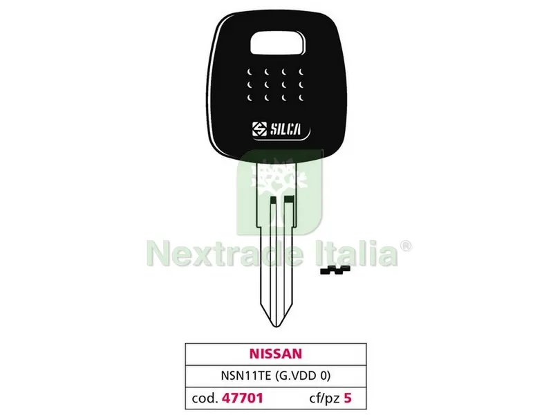 5PZ CHIAVE PER AUTO NSN11TE (G. VDD 0) NISSAN — Ferramenta porte e finestre — rif. FERX.VIT47701
