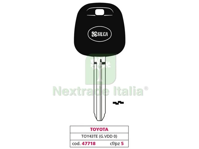 5PZ CHIAVE PER AUTO TOY43TE (G. VDD 0) TOYOTA — Ferramenta porte e finestre — rif. FERX.VIT47718 5PZ CHIAVE PER AUTO TOY43TE (G. VDD 0) TOYOTA — Ferramenta porte e finestre — rif. FERX.VIT47718