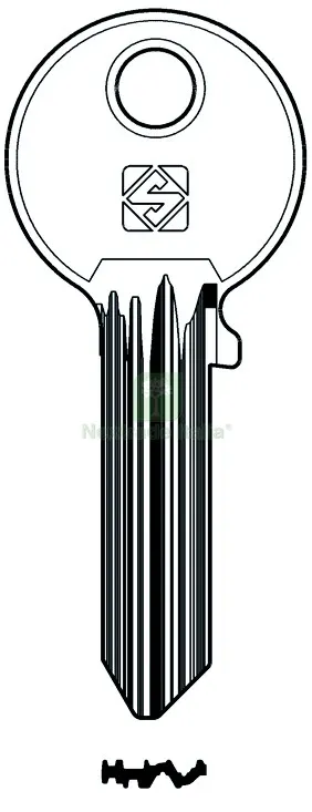 20PZ CHIAVE OTTONE AB63 (G. VAC 1) ABUS — Ferramenta porte e finestre — rif. FERX.VIT57196