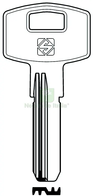 20PZ CHIAVE OTTONE AMN2R (G. VAG 2) AMAN — Ferramenta porte e finestre — rif. FERX.VIT57198