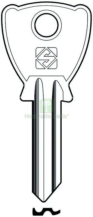 20PZ CHIAVE OTTONE BE203 (G. VAC 0) BETA — Ferramenta porte e finestre — rif. FERX.VIT57202