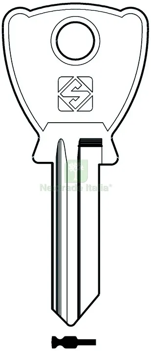 20PZ CHIAVE OTTONE BE3 (G. VAC 0) BETA — Ferramenta porte e finestre — rif. FERX.VIT14684