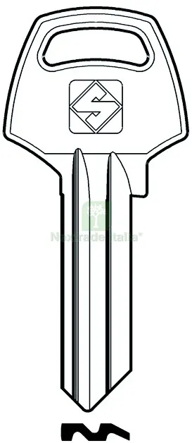 20PZ CHIAVE OTTONE CB1 (G. VAC 0) CORBIN — Ferramenta porte e finestre — rif. FERX.VIT11593