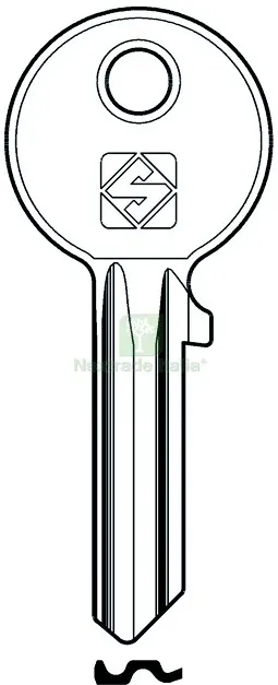 20PZ CHIAVE OTTONE CS7R (G. VAC 0) CISA — Ferramenta porte e finestre — rif. FERX.VIT11677