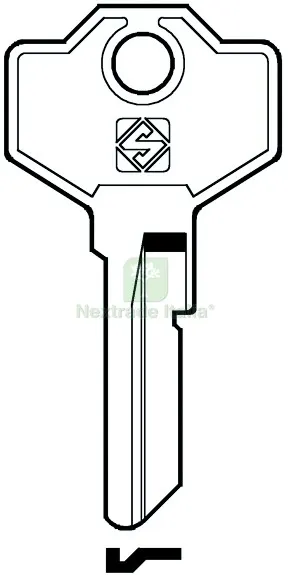 20PZ CHIAVE OTTONE GS1 (G. VAC 0) GIUSSANI — Ferramenta porte e finestre — rif. FERX.VIT57233