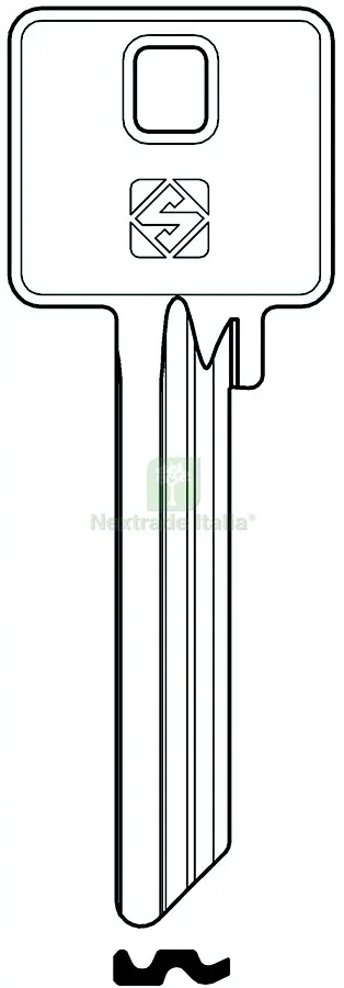 20PZ CHIAVE OTTONE VI38 (G. VAD 1) VIRO — Ferramenta porte e finestre — rif. FERX.VIT57275