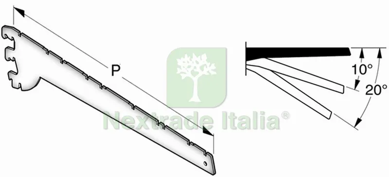 MENSOLA PER RIPIANI METALLICI cm. 37 Col. Bianco RAL9001 — Arredo — rif. FERX.VIT49782 MENSOLA PER RIPIANI METALLICI cm. 37 Col. Bianco RAL9001 — Arredo — rif. FERX.VIT49782