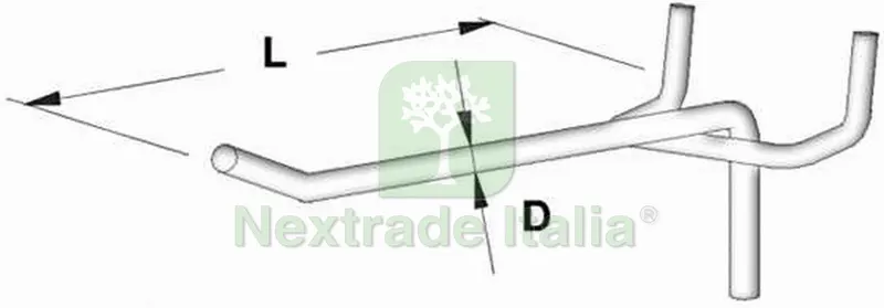 GANCIO SEMPLICE PFC/PFT Ø mm. 3x16 cm. Col. Grigio RAL9006 — Casalinghi e organizzazione — rif. FERX.VIT49917 GANCIO SEMPLICE PFC/PFT Ø mm. 3x16 cm. Col. Grigio RAL9006 — Casalinghi e organizzazione — rif. FERX.VIT49917