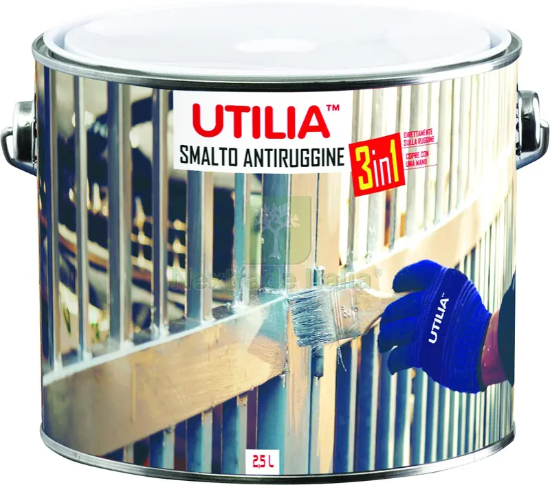 2PZ SMALTO ANTIRUGGINE lt. 2,5 Nero lucido — Vernici e smalti — rif. FERX.VIT54236 2PZ SMALTO ANTIRUGGINE lt. 2,5 Nero lucido — Vernici e smalti — rif. FERX.VIT54236