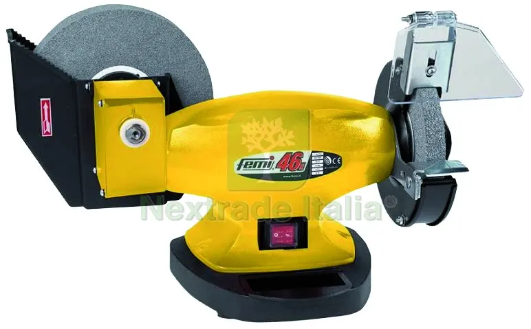 Femi AFFILATRICE COMBINATA DA BANCO ''BG 46N'' 330 W con 2 mole ø 150-200 mm — Affilatura e pietre — rif. FERX.VIT60249 Femi AFFILATRICE COMBINATA DA BANCO ''BG 46N'' 330 W con 2 mole ø 150-200 mm — Affilatura e pietre — rif. FERX.VIT60249