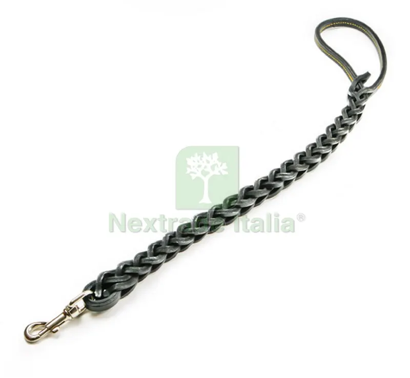 GUINZAGLIO IN CUOIO TRIPLA TRECCIA cm. 75 col. Assortiti — Cani — rif. FERX.VIT30993