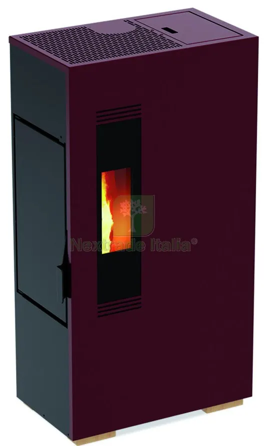 STUFA A PELLET MINI 5 SLIM- KW 4,9 Col. Bordeaux — Stufe e camini — rif. FERX.VIT59920 STUFA A PELLET MINI 5 SLIM- KW 4,9 Col. Bordeaux — Stufe e camini — rif. FERX.VIT59920