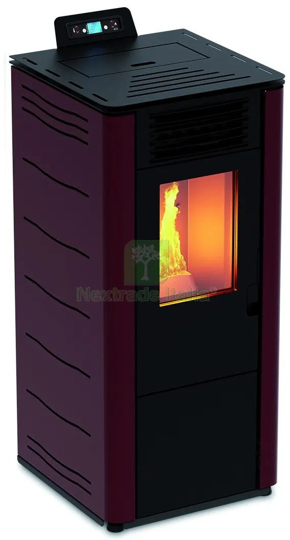 STUFA A PELLET CANALIZZATA BASIC 12 C- KW 8,7 Col. Bordeaux con telecomando — Stufe e camini — rif. FERX.VIT59923 STUFA A PELLET CANALIZZATA BASIC 12 C- KW 8,7 Col. Bordeaux con telecomando — Stufe e camini — rif. FERX.VIT59923