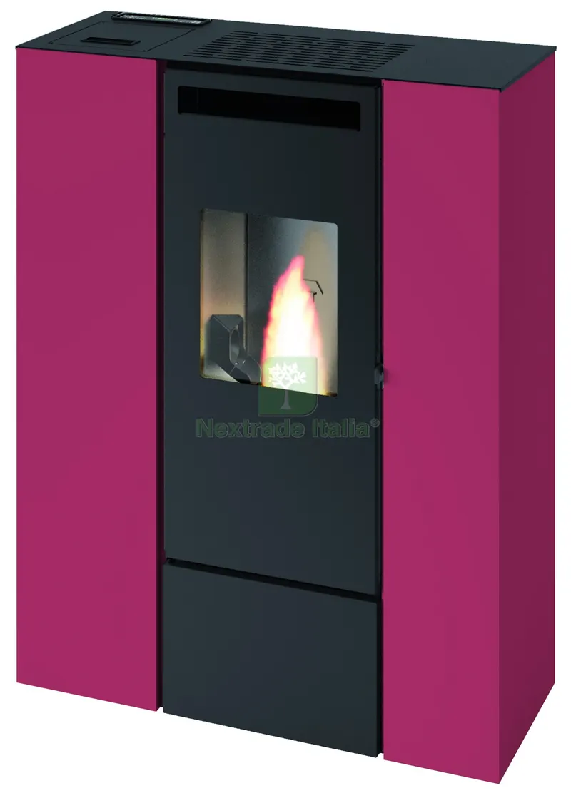 STUFA A PELLET CANALIZZATA PIA (SLIM) KW 11 CON TELECOMANDO Col. Rosso — Stufe e camini — rif. FERX.VIT59916 STUFA A PELLET CANALIZZATA PIA (SLIM) KW 11 CON TELECOMANDO Col. Rosso — Stufe e camini — rif. FERX.VIT59916
