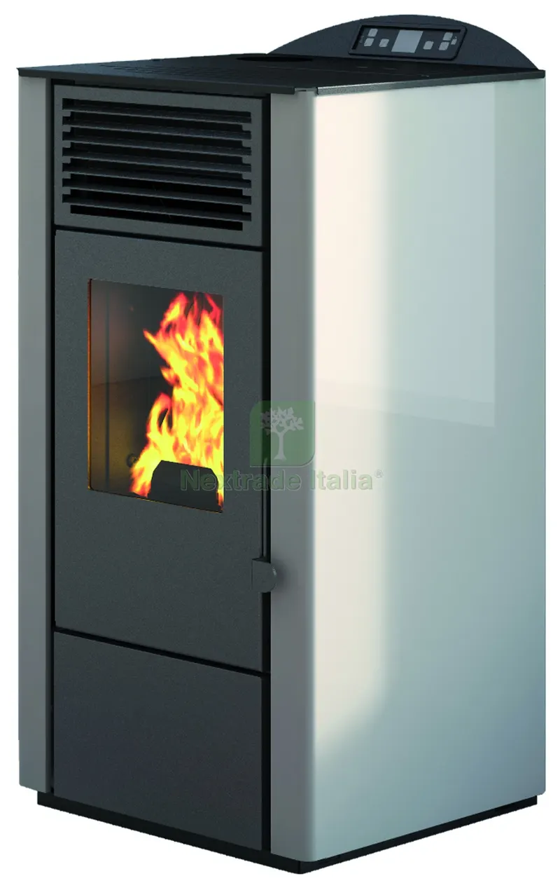 STUFA A PELLET LORY -KW 9,5 CON TELECOMANDO Col. Bianco — Stufe e camini — rif. FERX.VIT57599 STUFA A PELLET LORY -KW 9,5 CON TELECOMANDO Col. Bianco — Stufe e camini — rif. FERX.VIT57599