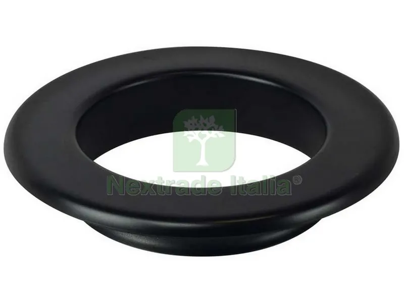 ROSONE DA PARETE PER STUFA A LEGNA PORCELLANATO PLUS LIGHT Col. Nero opaco Ø 13 — Stufe e camini — rif. FERX.VIT55089 ROSONE DA PARETE PER STUFA A LEGNA PORCELLANATO PLUS LIGHT Col. Nero opaco Ø 13 — Stufe e camini — rif. FERX.VIT55089