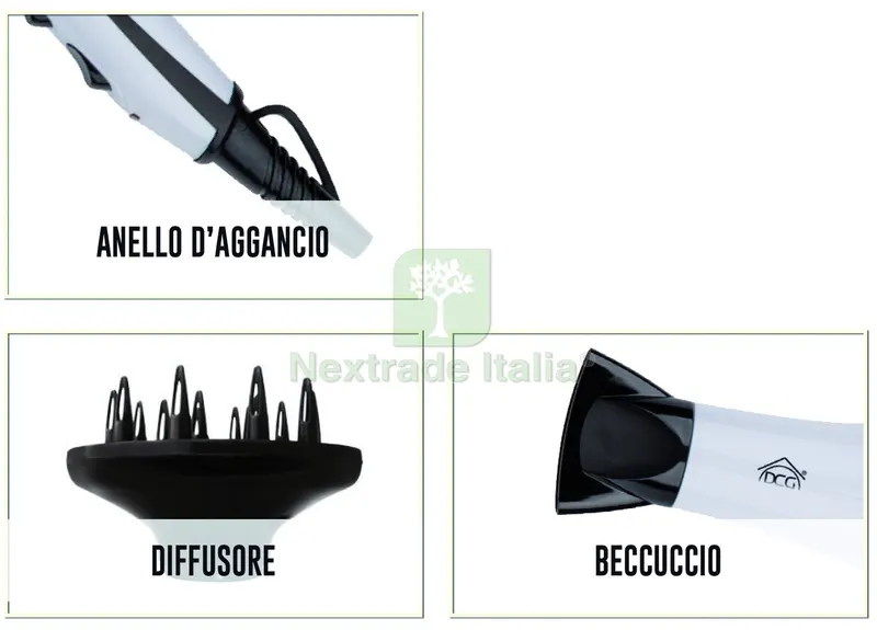 Dcg ASCIUGACAPELLI CON DIFFUSORE 1.800/2.000 W Col. Arancione - 2 velocità, 2 temperature — Vernici e smalti — rif. FERX.VIT58994 — foto 2 Dcg ASCIUGACAPELLI CON DIFFUSORE 1.800/2.000 W Col. Arancione - 2 velocità, 2 temperature — Vernici e smalti — rif. FERX.VIT58994 — foto 2