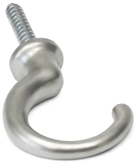 100PZ Gancio a Muro per Tendaggi Nichel Satinato mm. 35x15 (tipo B) — Casalinghi e organizzazione — rif. FERX.VIT60522