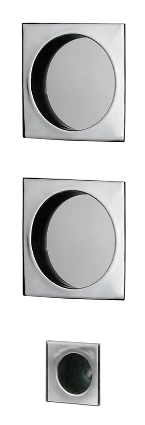 Kit Maniglie Quadro Cieco per Porte Scorrevoli Col. cromo satinato — Maniglie e pomelli — rif. FERX.VIT60729