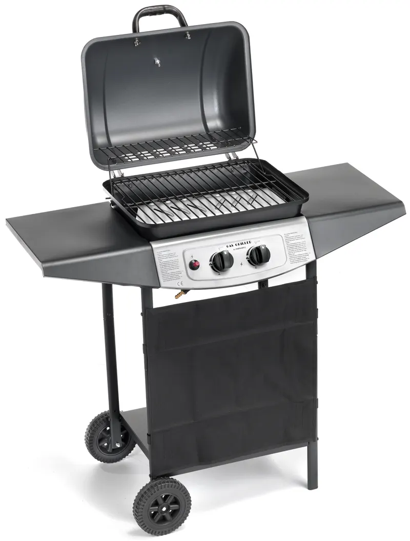 Ompagrill Barbecue a GAS ''4936 Double'' 2 Fuochi cm. 98x43x100 h — Tempo libero outdoor — rif. FERX.VIT61140