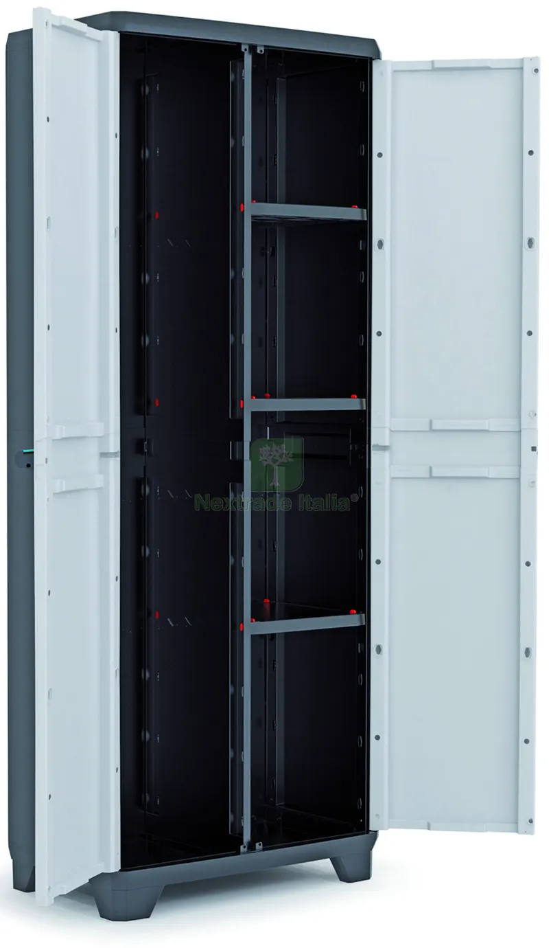 ARMADIO PORTASCOPE LINEAR cm. 68x39x173 h col. Grigio/Nero — Arredo — rif. FERX.VIT57434