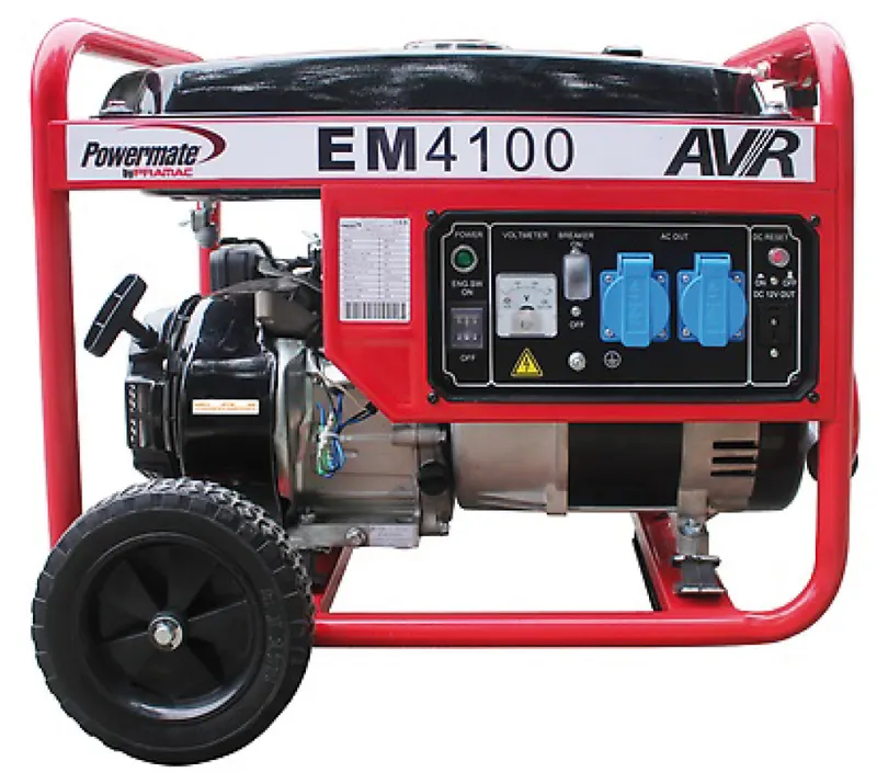 Pramac Generatore di Corrente ''EM 4100'' 3200 W — Flessibili e allacci — rif. FERX.VIT61096 Pramac Generatore di Corrente ''EM 4100'' 3200 W — Flessibili e allacci — rif. FERX.VIT61096