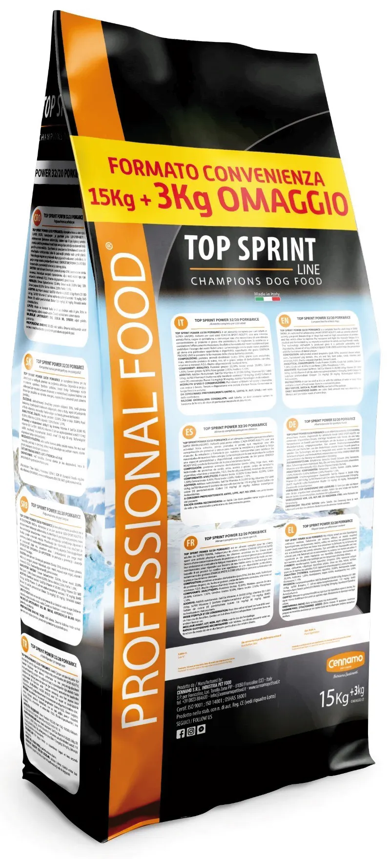 Top Sprint CROCCHETTE 'POWER 32/20 PORK&RICE' Prot./Grassi 32-20% - kg. 15+3 omaggio — Mangimi e alimentazione — rif. FERX.VIT61054 Top Sprint CROCCHETTE 'POWER 32/20 PORK&RICE' Prot./Grassi 32-20% - kg. 15+3 omaggio — Mangimi e alimentazione — rif. FERX.VIT61054