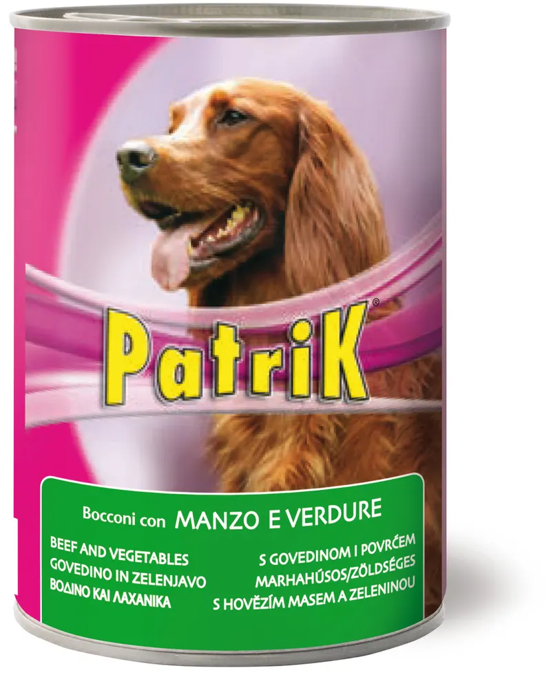 24PZ Morando BOCCONI PER CANI ''PATRIK'' gusto manzo e verdure - gr. 405 — Cani — rif. FERX.VIT61184