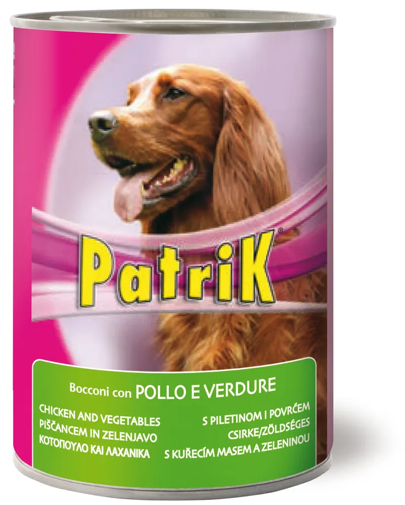 24PZ Morando BOCCONI PER CANI ''PATRIK'' gusto pollo e verdure - gr. 405 — Cani — rif. FERX.VIT61183 24PZ Morando BOCCONI PER CANI ''PATRIK'' gusto pollo e verdure - gr. 405 — Cani — rif. FERX.VIT61183