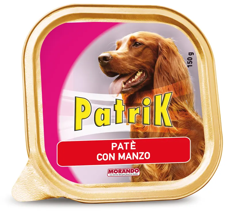 22PZ Morando PATÈ PER CANI ''PATRIK'' gusto manzo - gr. 150 — Cani — rif. FERX.VIT61189