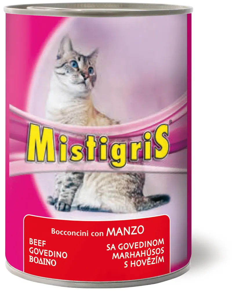 24PZ Morando BOCCONI PER GATTI ''MISTIGRIS'' gusto manzo - gr. 405 — Gatti — rif. FERX.VIT61193