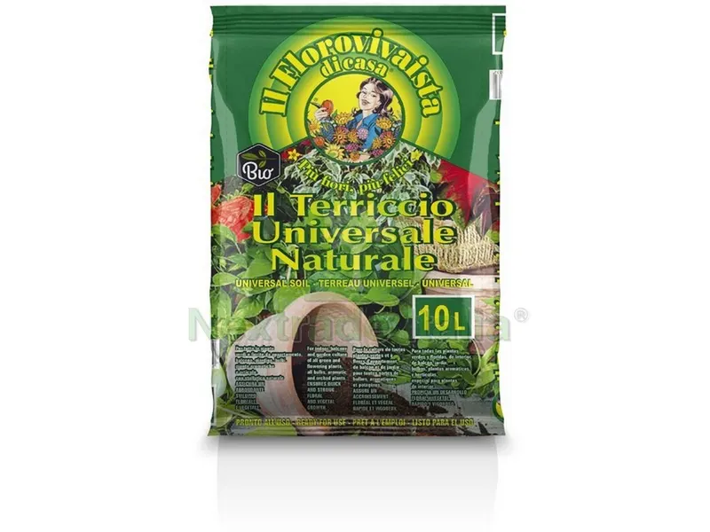 TERRICCIO UNIVERSALE IL FLOROVIVAISTA lt. 10 — Protezione piante e sementi — rif. FERX.VIT52399 TERRICCIO UNIVERSALE IL FLOROVIVAISTA lt. 10 — Protezione piante e sementi — rif. FERX.VIT52399