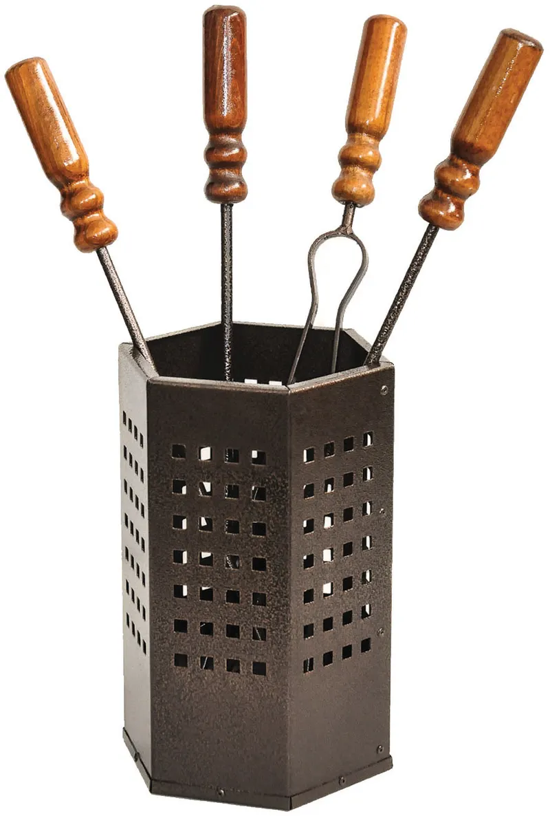 Attrezzature per Caminetti ''orte'' 5 pezzi, ø cm. 20x50 h — Tempo libero outdoor — rif. FERX.VIT57870